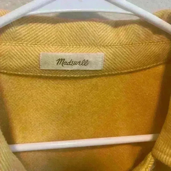 Madewell Brushed Herringbone Knit Shirt Jacket Size M - Picture 7 of 11